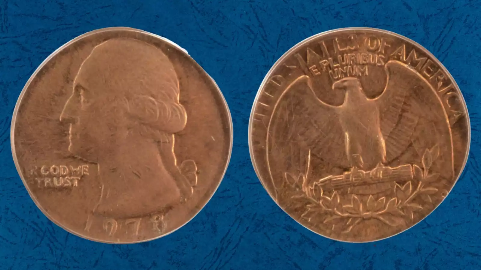 1978 quarter wrong planchet error showing undersized coin struck on dime planchet compared to normal quarter