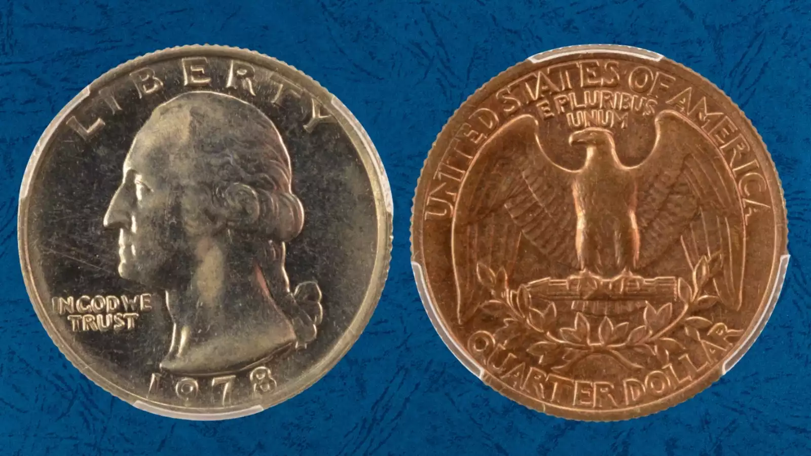 1978 quarter missing clad layer error showing exposed copper core on one face with normal silver reverse